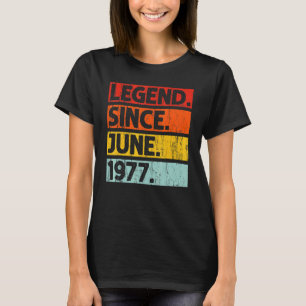 T-shirt 45e anniversaire Légende depuis juin 1977 45 ans