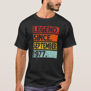 T-shirt 45e anniversaire Légende depuis septembre 1977 45