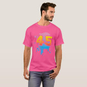T-shirt 45E Anniversaire Présent Hommes Femmes Cool Spray  (Devant entier)
