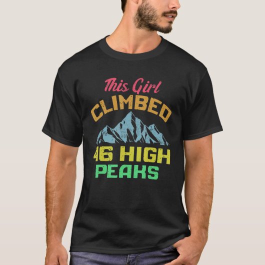 T-shirt 46 Adirondack Mountain High Peaks Camping Randonné (Devant)