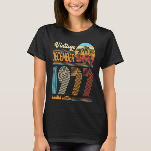 T-shirt 46 Anniversaire Vintage Décembre 1977 Femmes