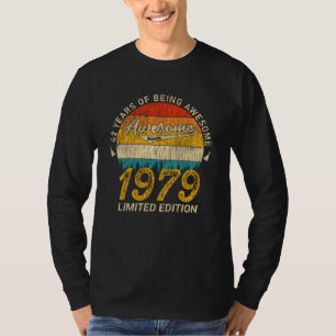 T-shirt 46 Ans 1979 Retro Awesome 46e anniversaire Cadeau