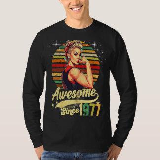 T-shirt 46 ans Awesome depuis 1977 46e anniversaire