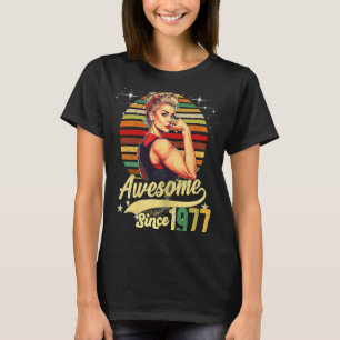 T-shirt 46 ans Awesome depuis 1977 46e anniversaire