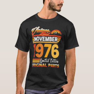 T-shirt 46 Ans Retro Vintage novembre 1976 46e Birt