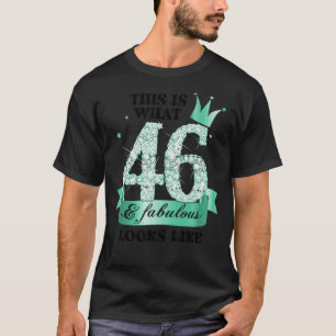 T-shirt 46 & Fabulous I Turquoise White Party Group Photo