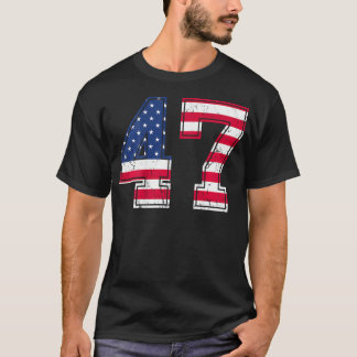 T-shirt 47 Anniversaire Chemise Usa Drapeau Sports Équipe