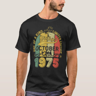 T-shirt 47 Ans 47e anniversaire Vintage octobre 1975