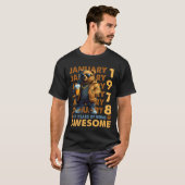 T-shirt 47 Ans Awesome Cool Ours Depuis Janvier 1978 (Devant entier)