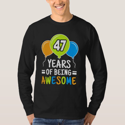T-shirt 47 Ans D'Être Impressionnant 47e Anniversaire Ball (Devant)