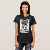 T-shirt 47 Ans Fabuleux Messy Bun Leopard 47e Naissance (Devant entier)