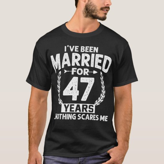 T-shirt 47e anniversaire de mon mariage 47 ans (Devant)
