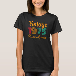 T-shirt 47e anniversaire Vintage 1975 Année Anniversaire 1