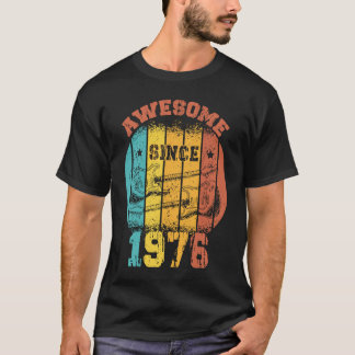 T-shirt 47e anniversaire Vintage 1976 Rétro 47 ans Guit