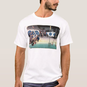 T-shirt 48. 関 宿, 広 重 Seki-juku, Hiroshige, Ukiyo-e