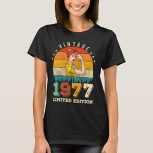 T-shirt 48 ans Anniversaire 1977 Vintage 48e anniversaire