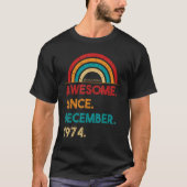 T-shirt 48 Ans Awesome Depuis Décembre 1974 48e Birt (Devant)
