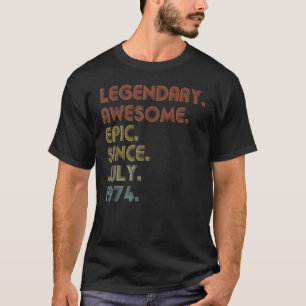 T-shirt 48 Ans Awesome Depuis Juillet 1974 48e Anniversair