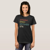 T-shirt 48 Ans Awesome Depuis Novembre 1974 48th Bir (Devant entier)