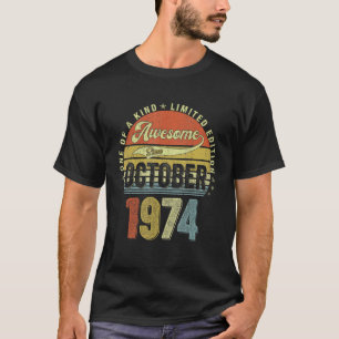 T-shirt 48 Ans Awesome depuis Octobre 1974 48e Anniversair
