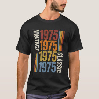 T-shirt 48 Ans Vintage 1975 48E Anniversaire Décoration