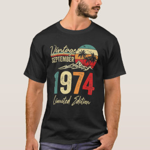 T-shirt 48 ans Vintage septembre 1974 48e