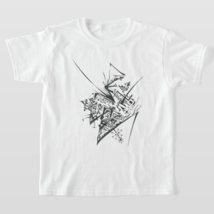 T-shirt 48 Art Tribal Tatouage Abstrait Noir Blanc