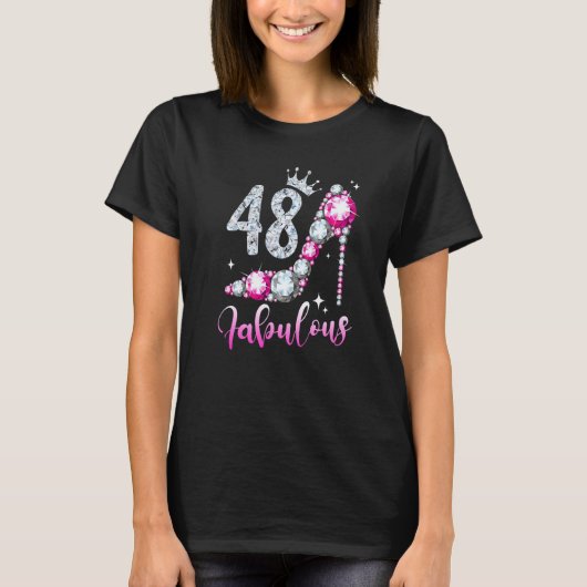 T-shirt 48 Et Fabuleux 48e anniversaire de talon haute cha (Devant)