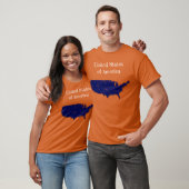 T-shirt 48 États-Unis [Conception bleue de la marine] (Unisexe)