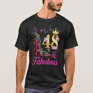 T-shirt 48 & Fabuleux 48 Ans 48ème Anniversaire Papillons 