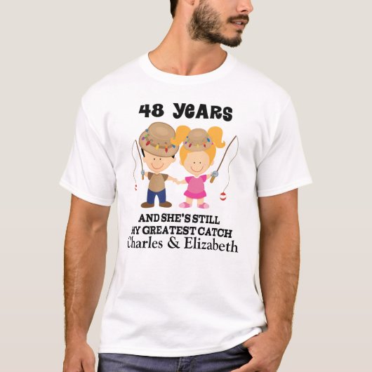 T-shirt 48e anniversaire Cadeau personnalisé pour lui (Devant)