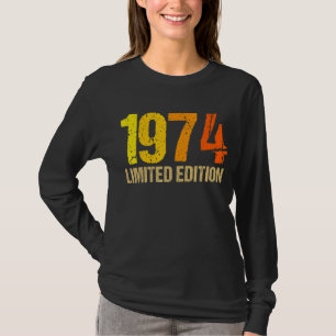 T-shirt 48e anniversaire Dames Mens 48 ans 1974