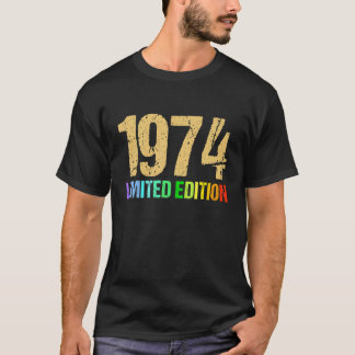 T-shirt 48e anniversaire Dames Mens 48 ans 1974
