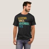 T-shirt 49 Ans Awesome Depuis Novembre 1973 49th Bir (Devant entier)