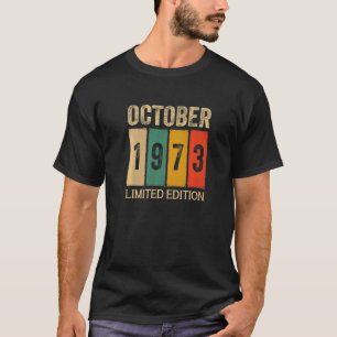 T-shirt 49 ans Vintage octobre 1973 octobre Anniversaire