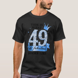 T-shirt 49 & Fabulous I Blue White Party Group Candid Phot