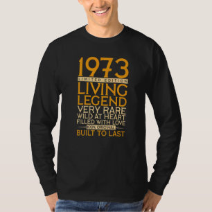 T-shirt 49e anniversaire de la légende de la vie 1973