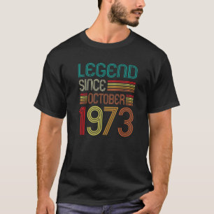 T-shirt 49e anniversaire Légende depuis octobre 1973 Retro