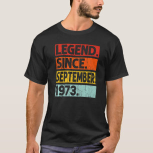 T-shirt 49e anniversaire Légende depuis septembre 1973 49 