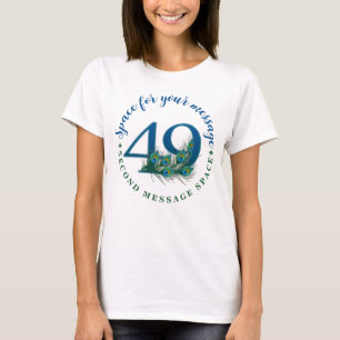 T-shirt 49e Anniversaire ou Jubilé Plumes de Paon