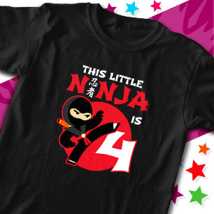 T-shirt 4 Anniversaire 4 Anniversaire Enfants Party Little
