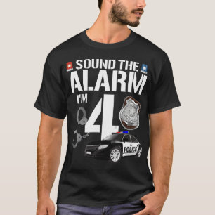 T-shirt 4 Anniversaire de la police Officier Cop Voiture 4