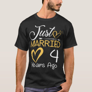 T-shirt 4 ans de mariage pour un Mariage
