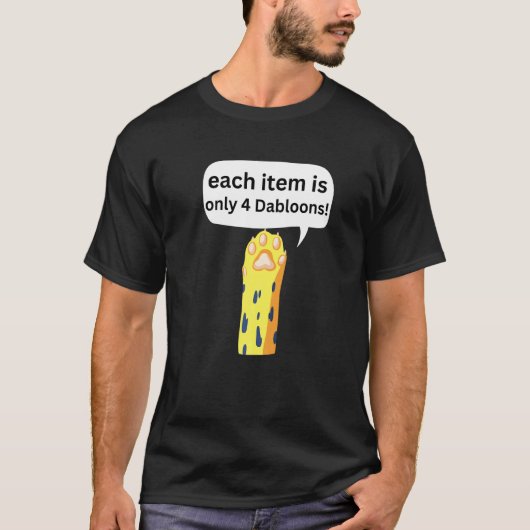 T-shirt 4 Dabloons Cat Meme ,Dabloons Doubloons Pièce Drôl (Devant)