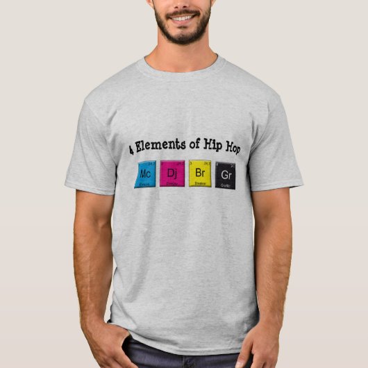T-shirt 4 éléments de hip hop (Devant)