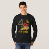 T-shirt 4 est pour léopard d'appréciation de 4e année Reto (Devant entier)