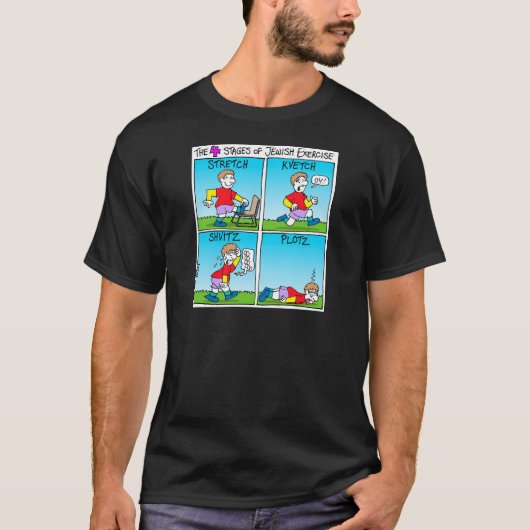 T-shirt 4 étapes d'exercice juif (Devant)