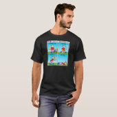 T-shirt 4 étapes d'exercice juif (Devant entier)