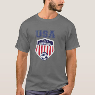 T-shirt 4 Étoiles USA Champions Drapeau Football Team Jou
