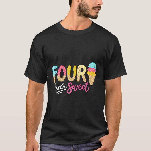 T-shirt 4 Joyeux 4Ème Crème De Glace Py Pour (Devant)